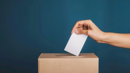 A Hand Casting a Vote