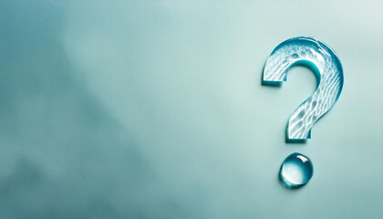 Naklejka premium 水素材のクエスチョンマーク