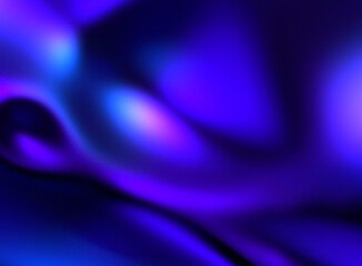 Fundo azul 3d holográfico. Futuristica, colorido líquido. Fundo reluzente neon azul translúcido com aspecto brilhante. Elemento gráfico desgin.