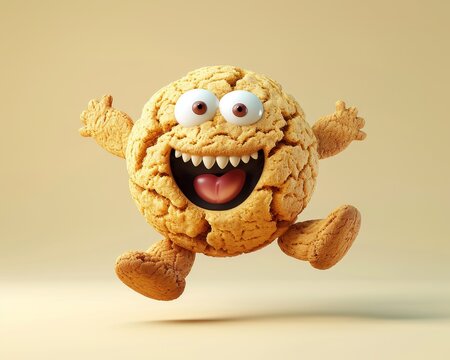 Fun and creative of Cookie Funny in a dynamic pose, engaging in a humorous activity, perfect for a lighthearted visual content