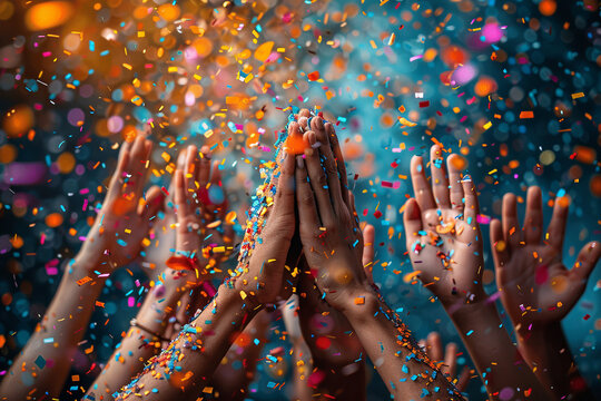 A company-wide celebration to recognize employee achievements and milestones, reinforcing a positive and rewarding work environment. Top view