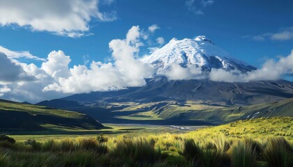 Fototapeta premium A portrait of a gorgeous and elevated mountain