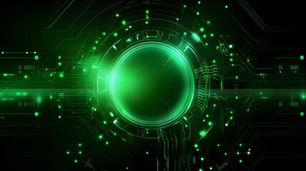 
green Abstract technology background circles digital hi-tech technology design background. concept innovation. vector illustration