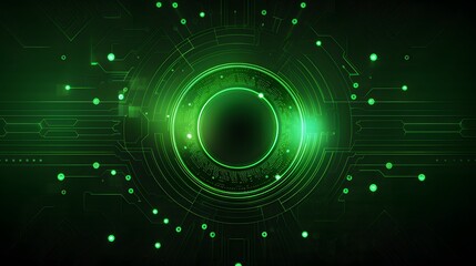Obraz premium green Abstract technology background circles digital hi-tech technology design background. concept innovation. vector illustration