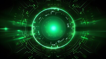 Fototapeta premium green Abstract technology background circles digital hi-tech technology design background. concept innovation. vector illustration