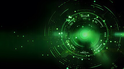 Obraz premium green Abstract technology background circles digital hi-tech technology design background. concept innovation. vector illustration