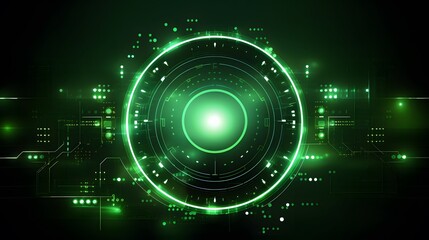 
green Abstract technology background circles digital hi-tech technology design background. concept innovation. vector illustration