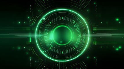 
green Abstract technology background circles digital hi-tech technology design background. concept innovation. vector illustration