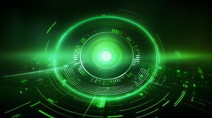 
green Abstract technology background circles digital hi-tech technology design background. concept innovation. vector illustration