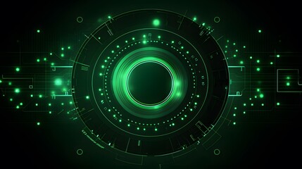 
green Abstract technology background circles digital hi-tech technology design background. concept innovation. vector illustration