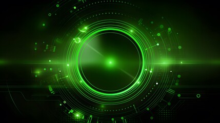 Obraz premium green Abstract technology background circles digital hi-tech technology design background. concept innovation. vector illustration