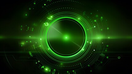 
green Abstract technology background circles digital hi-tech technology design background. concept innovation. vector illustration