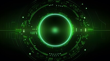 Fototapeta premium green Abstract technology background circles digital hi-tech technology design background. concept innovation. vector illustration