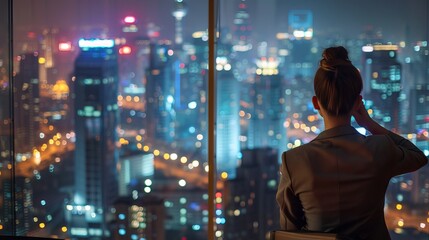 Fototapeta premium Business woman concept design