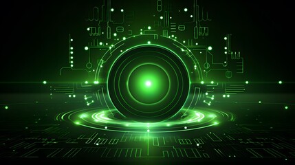 Fototapeta premium green Abstract technology background circles digital hi-tech technology design background. concept innovation. vector illustration