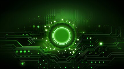Obraz premium green Abstract technology background circles digital hi-tech technology design background. concept innovation. vector illustration