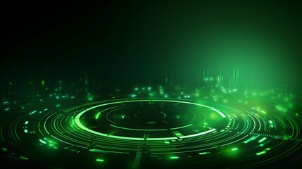 
green Abstract technology background circles digital hi-tech technology design background. concept innovation. vector illustration