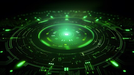 Fototapeta premium green Abstract technology background circles digital hi-tech technology design background. concept innovation. vector illustration