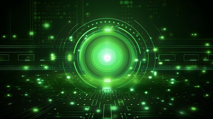 Obraz premium green Abstract technology background circles digital hi-tech technology design background. concept innovation. vector illustration