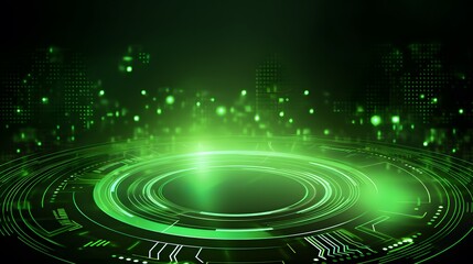 Obraz premium green Abstract technology background circles digital hi-tech technology design background. concept innovation. vector illustration