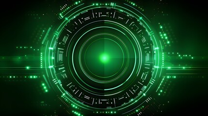 
green Abstract technology background circles digital hi-tech technology design background. concept innovation. vector illustration