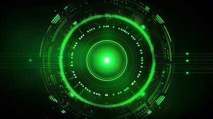 Obraz premium green Abstract technology background circles digital hi-tech technology design background. concept innovation. vector illustration