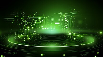 Obraz premium green Abstract technology background circles digital hi-tech technology design background. concept innovation. vector illustration