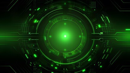 
green Abstract technology background circles digital hi-tech technology design background. concept innovation. vector illustration