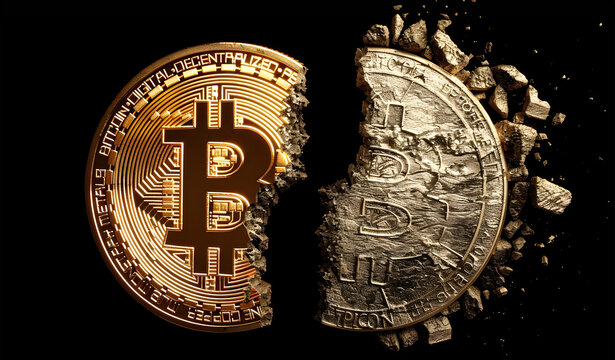 Bitcoin Logo Broken in Half: A Symbol of Transformation and Destruction in Digital Currency
