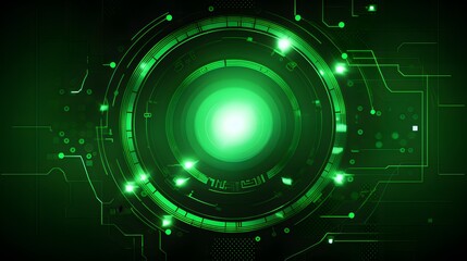 Fototapeta premium green Abstract technology background circles digital hi-tech technology design background. concept innovation. vector illustration
