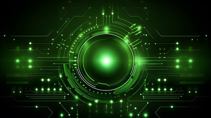 
green Abstract technology background circles digital hi-tech technology design background. concept innovation. vector illustration