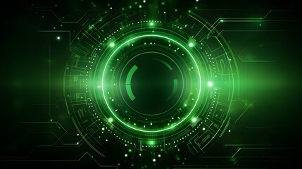 
green Abstract technology background circles digital hi-tech technology design background. concept innovation. vector illustration