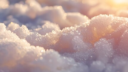 Macro Sugar Crystals Closeup Warm Sunlight Glow Bokeh