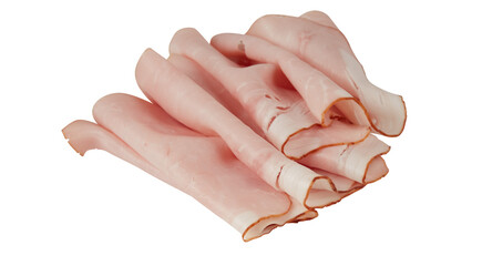 fresh ham cut out isolated transparent background