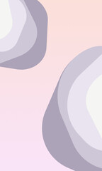 Abstract postcard with lines and figures on geometric background, holiday card, colored design floral pattern, frame, pastel illustration, postcard for invitations, for birthday