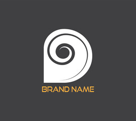 D logo. Combination of spiral and D letter. EPS file. Editable Color. CMYK Color mode for print.  Free Font used. Easy To Download.