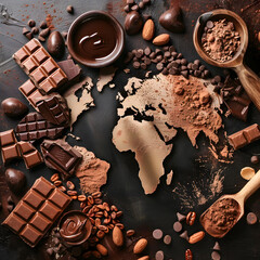 Chocolate backdrop for a delightful World Chocolate Day celebration