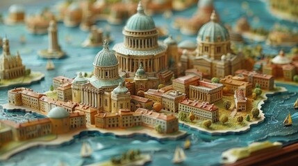 Obraz premium Close Up of a City Model