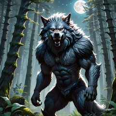 werewolf in the forest