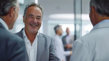 Gentleman Smiling During Meeting