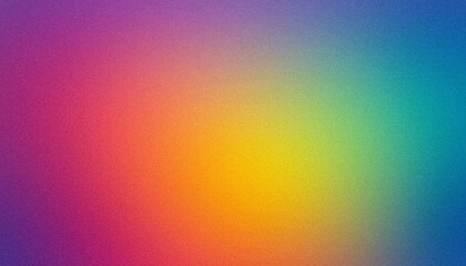 Vibrant grainy background fading through rainbow colors