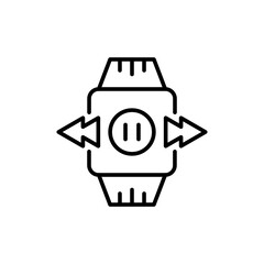 Smartwatch outline icons, minimalist vector illustration ,simple transparent graphic element .Isolated on white background