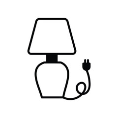 lamp icon with white background vector stock illustration