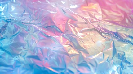 Abstract pastel holographic texture for pattern and background with a horizontal orientation.