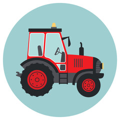 Card with tractor. 