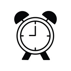 alarm icon with white background vector stock illustration