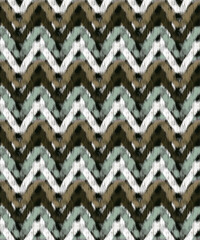 Ikat ethnic design background. Seamless pattern in tribal, folk pattern.