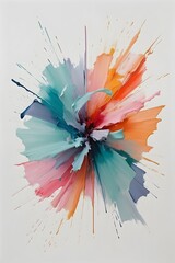 Colorful Explosive Abstract Art on Canvas