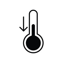 temprature icon with white background vector stock illustration