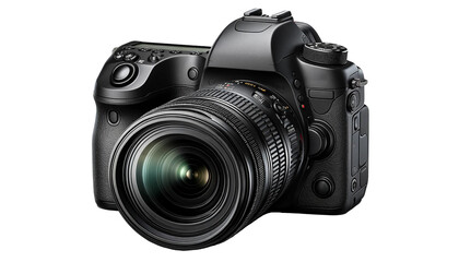 Fototapeta premium DSLR camera isolated on white background 